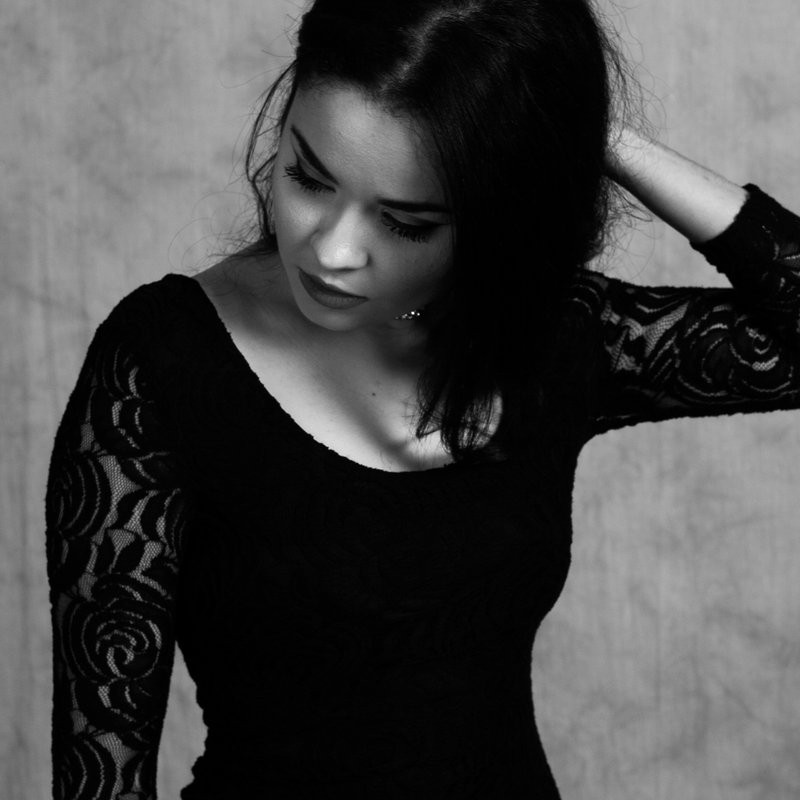Black and white portrait