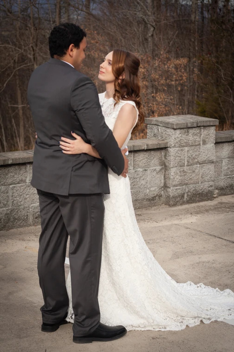Wedding couple portrait
